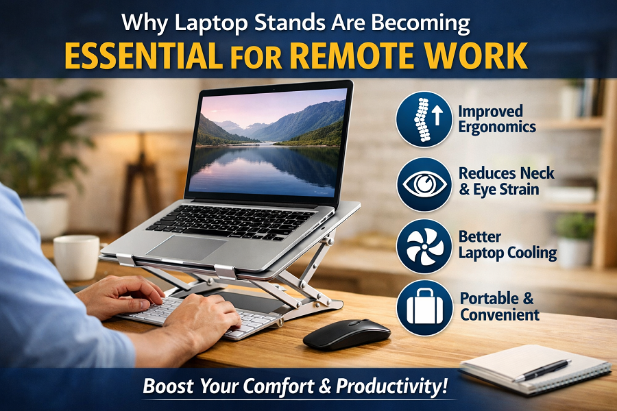 laptop stand for remote work